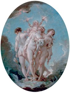 De drie Gratiën, c1725-1770 door François Boucher