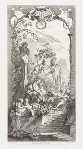 Triomf van Priapus in Nouveaux Morceaux pour des Paravents (Nieuwe concepten voor Sc door François Boucher