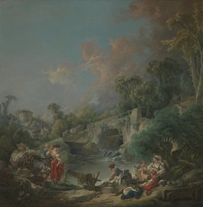 Wasvrouwen, 1768 door François Boucher