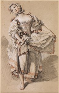 Jonge Boerenmeisje Dansend door François Boucher