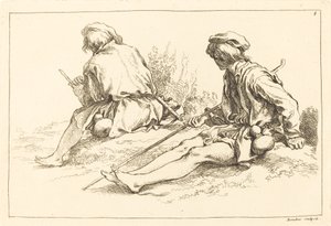 Zittende herdersjongens