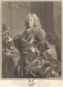 Conradus Detleu von Dehn door François Chereau I after Hyacinthe Rigaud