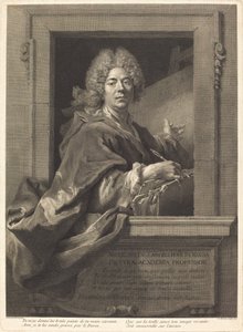 Nicolas de Largillière door François Chereau I after Nicolas de Largillierre