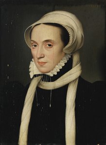 Christina van Denemarken, hertogin van Milaan, 1558 door François Clouet