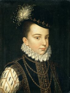 François-Hercule de France, hertog van Alençon 1554-1584, ca 1566 door François Clouet