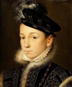 Koning Karel IX van Frankrijk, borstbeeld door François Clouet