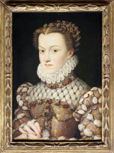 Portret van Elisabeth van Oostenrijk door François Clouet