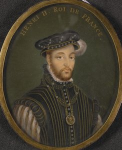 Portret van Koning Hendrik II van Frankrijk Kopie door François Clouet