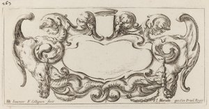 Cartouche door François Collignon after Stefano Della Bella