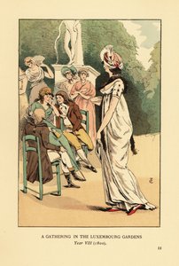Een bijeenkomst in de Luxemburgse Tuinen, Jaar VIII door François Courboin