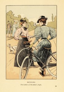 Fietsen, de dames van het wiel in 1896 door François Courboin