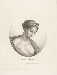 Borstbeeld van Maria in ovaal La Vierge