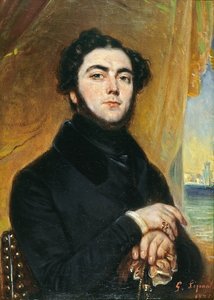 Portret van de Romanschrijver Eugène Sue