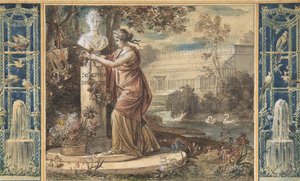 Een Allegorie van Keizerin Josephine als Beschermvrouwe van de Tuinen van Malmaison