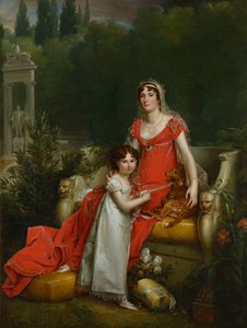 Elisa Bonaparte met haar dochter Napoleona Baciocchi