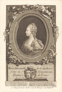 Marie-Antoinette door François Hubert after Honore Thomas Bligny