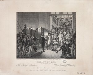 Vertrek van de Koning, 19 maart 1815, c.1820 door François Joseph Heim