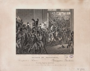 Terugkeer van Bonaparte, 20 maart 1815, c.1820 door François Joseph Heim