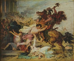 Schets van De Plundering van Jeruzalem door de Romeinen door François Joseph Heim