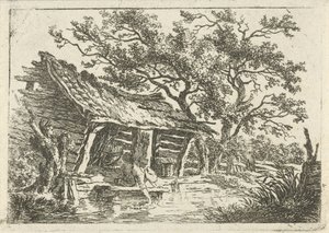 Landschap met een boerenschuur