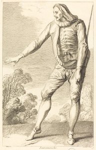 Scaramouche door François Joullain after Claude Gillot
