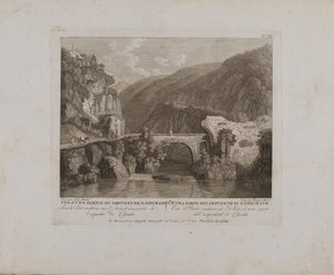 Gezicht op een deel van het klooster van S. Cosimato (nr. III) door François Morel
