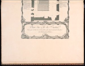 Plan du Lit de Justice door Francois Nicolas Martinet