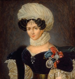 Portret van Prinses Tatyana Vasilyevna Golitsyna 1783-1841, 1830s door François Nicolas Riss