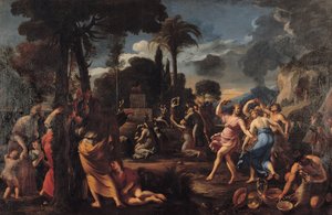 Aanbidding van het gouden kalf door Francois Perrier