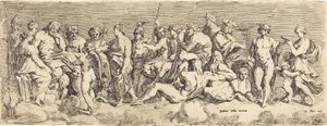 De Toelating van Psyche tot Olympia door François Perrier after Raphael