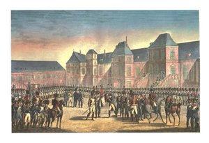 Napoleons vertrek uit Fontainebleau, 20 april 1814 door François Pigeot