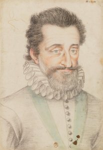 Getekend portret van koning Hendrik IV door François Quesnel