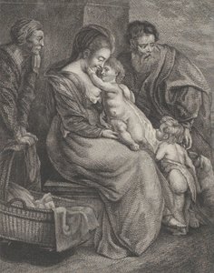 De Heilige Familie met Sint Elizabeth en Sint Johannes de Doper door François R. F. Brichet
