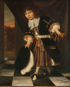 Portret van een jongen, genaamd De jonge zoon van admiraal van Nes (De zoon van de admiraal) door François Verwilt