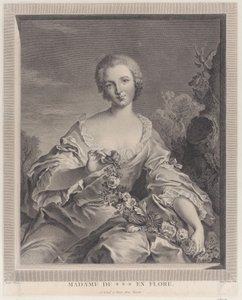 Portret van Louise Henriette de Bourbon Conti als Flora, 1766-1805