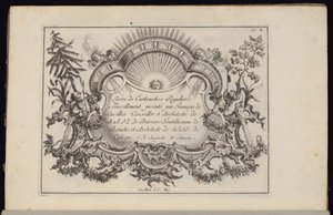 Cartouche met Zon en Vier Winden, Livre de Cartouches Reguliers (Boek van Reguliere Cartouches)