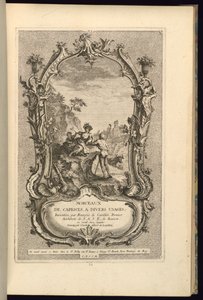 Ontwerp voor Cartouche met Grote en Kleine Compartimenten door François de Cuvilliés the Elder