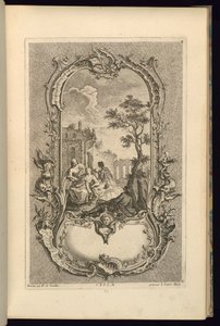 Ontwerp voor Cartouche met Grote en Kleine Compartimenten door François de Cuvilliés the Elder