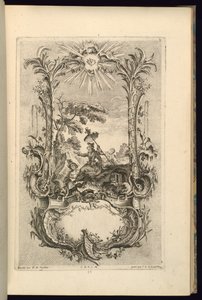 Ontwerp voor Cartouche met Grote en Kleine Compartimenten door François de Cuvilliés the Elder
