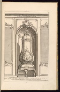 Ontwerp van een aardewerken kachel in wit... verschillend door François de Cuvilliés the Elder