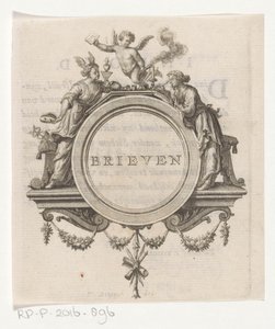 Allegorische figuur en schrijvende vrouw door François van Bleyswijck