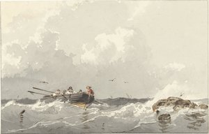 Roeiboot op zee door Frans Arnold Breuhaus de Groot