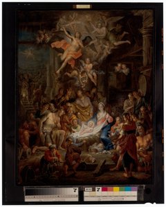 De aanbidding van de herders door Frans Christoph Janneck