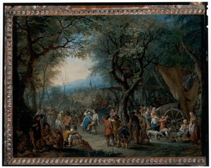 Dorpskermis door Frans Christoph Janneck