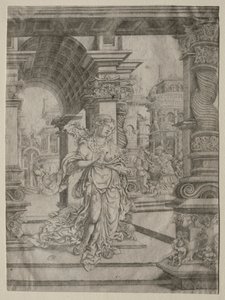 De dood van Lucretia door Frans Crabbe van Esplegem