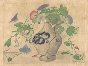 Winde in een kan van aardewerk door Frans Everbag (signed by artist)