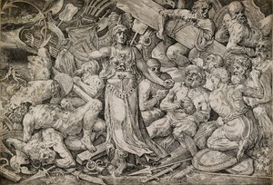 Victoria omringd door Gevangenen en Trofeeën, 1552