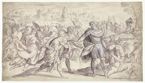Jozua stuurt boodschappers naar Ai (Historie van Jozua) door Frans Francken (I)