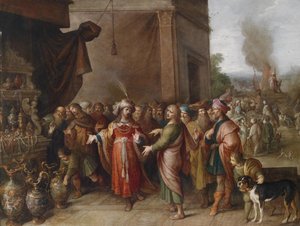 Croesus toont Solon zijn schatten