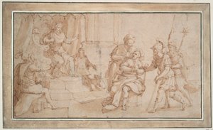 De verblinding van Zaleucus van Locri door Frans Francken the Younger